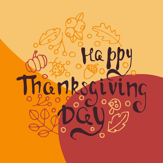 Thanksgiving Greeting Card Lettering