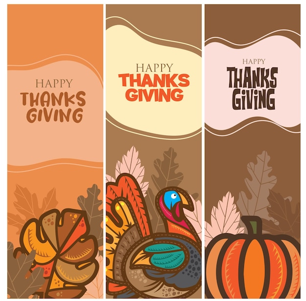 Vector thanksgiving greeting season cardturkey animal vector illustration