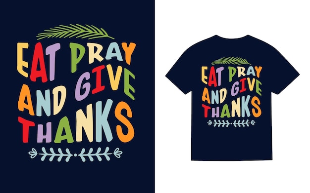 Thanksgiving groovy style typography vintage t-shirt design