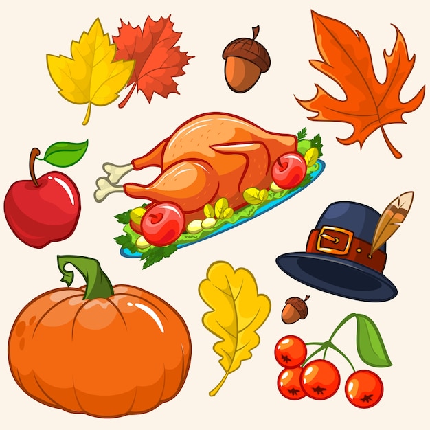 Vector thanksgiving icons