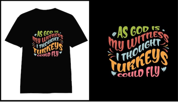 Thanksgiving kleurrijke t-shirt ontwerp vector voor print on demand