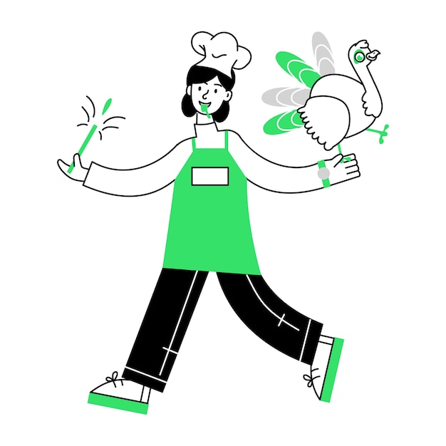 thanksgiving linear mini illustrations