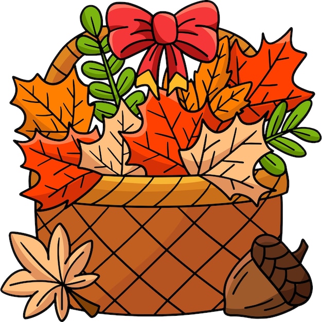 Thanksgiving Mand Herfstbladeren Cartoon Clipart