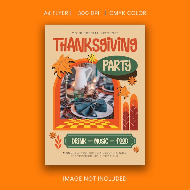 Thanksgiving Party Flyer Template