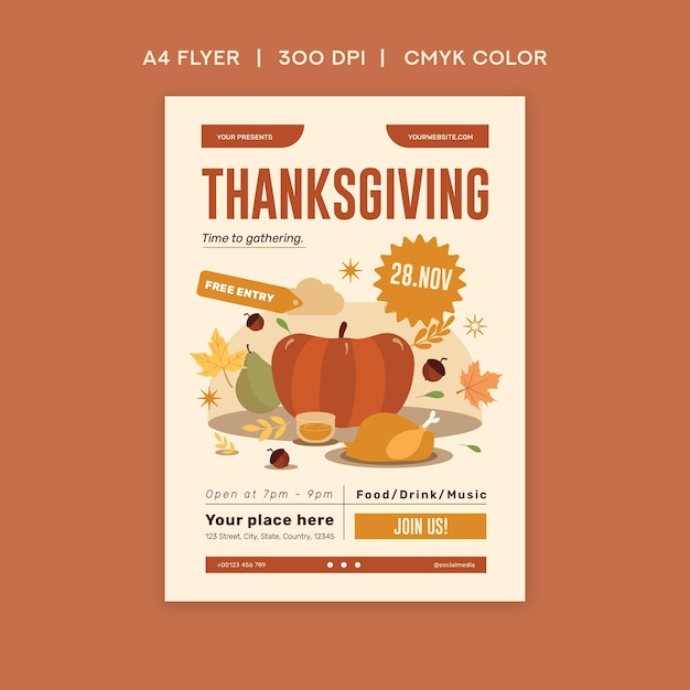 thanksgiving party flyer