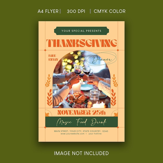 Thanksgiving party flyer