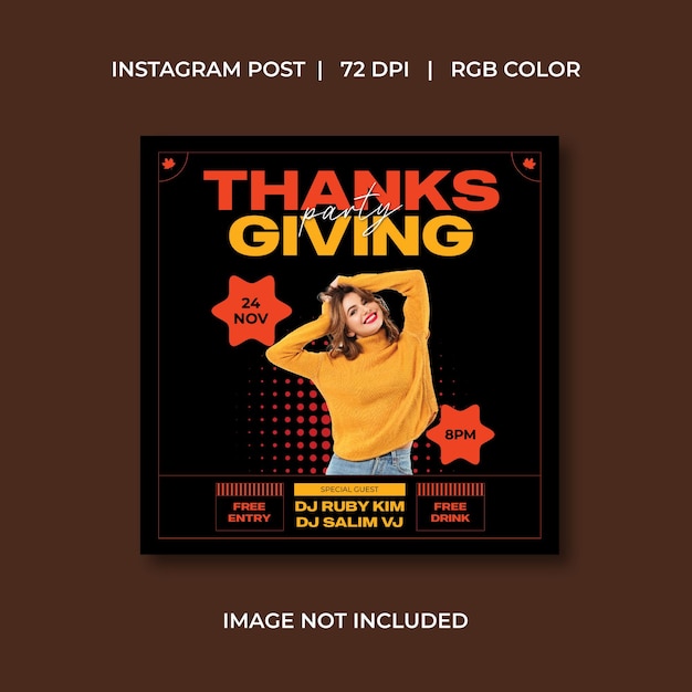 thanksgiving party socials media