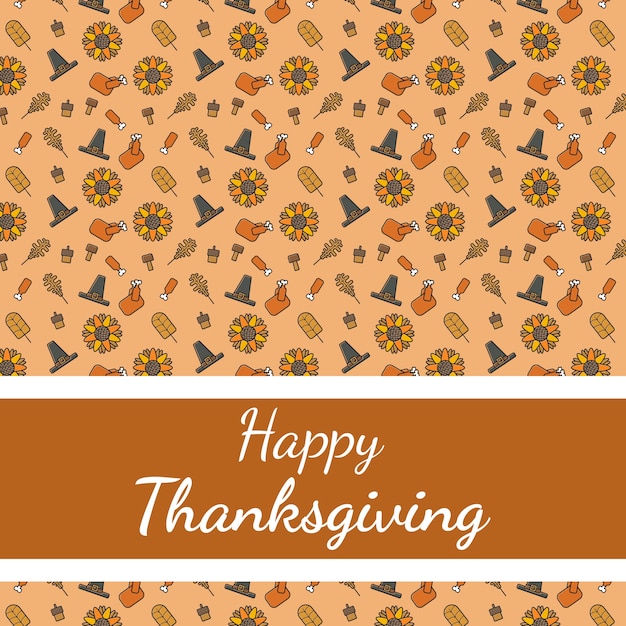 Vector thanksgiving patroon textuur