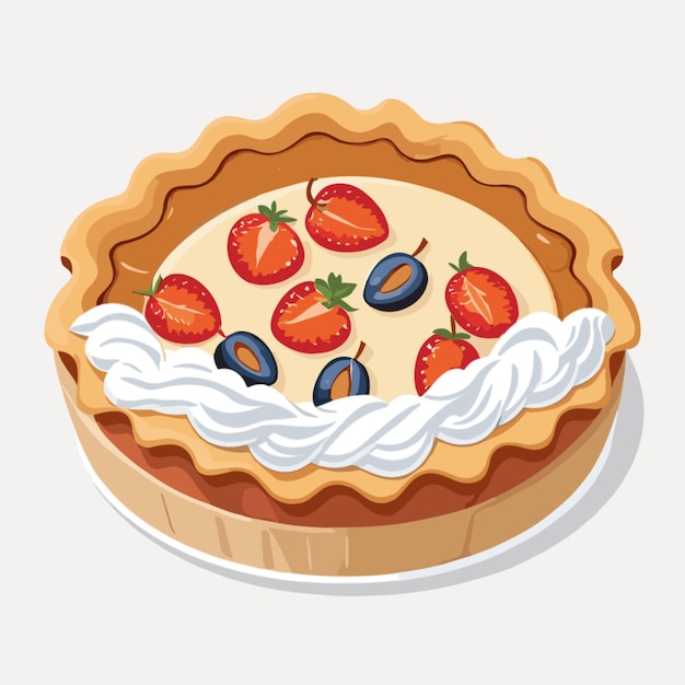 Vector thanksgiving pie cartoon vector on white background