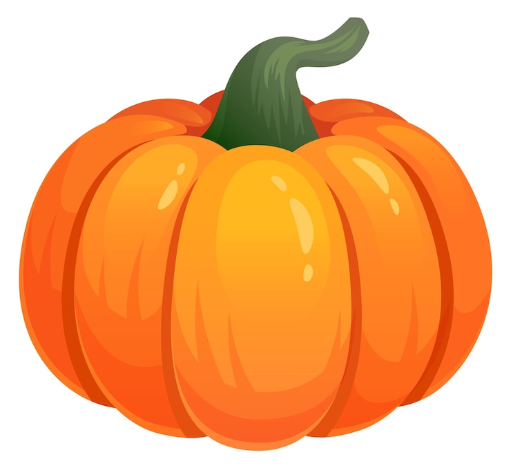 Vector thanksgiving pompoen pictogram herfstvakantie boerderij groente geïsoleerd op witte achtergrond