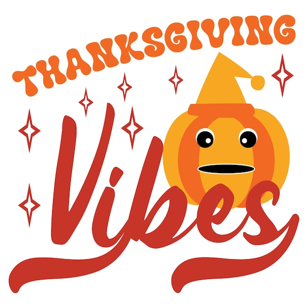 Vector thanksgiving retro svg design file