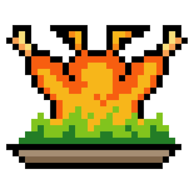 thanksgiving roast chicken in pixel art style