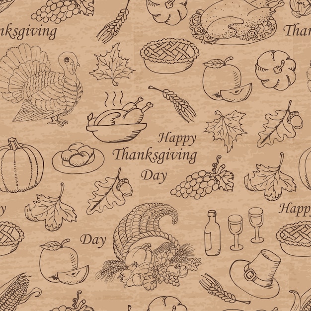 Thanksgiving seamless pattern 