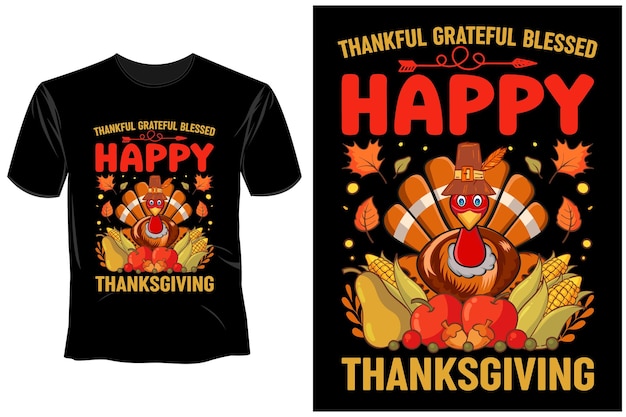 Vector thanksgiving t shirt design