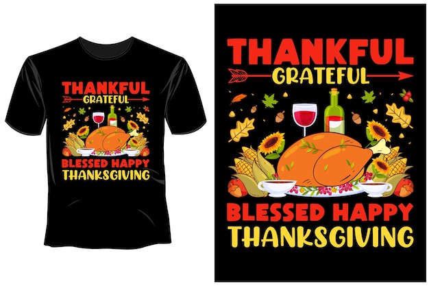 Vector thanksgiving t shirt design