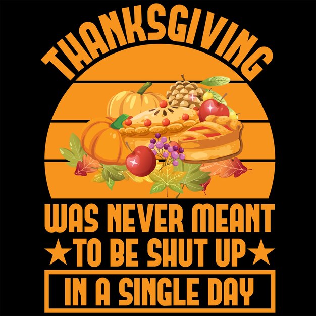 Vector thanksgiving t-shirt ontwerp 2022