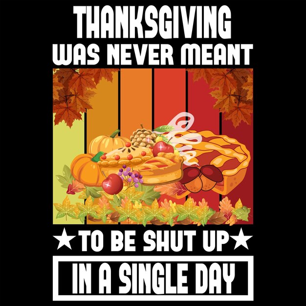 Vector thanksgiving t-shirt ontwerp 2022