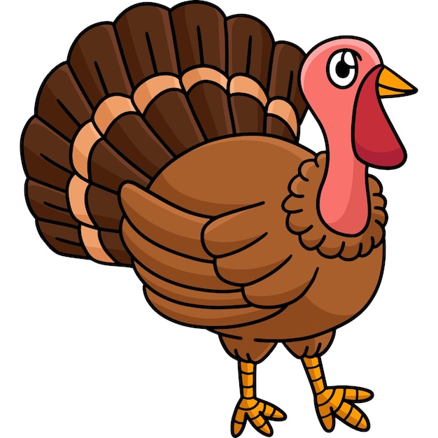 Thanksgiving Turkey Cartoon Colored Clipart