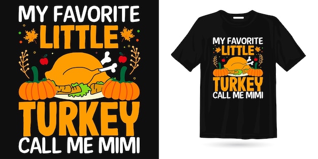 Thanksgiving turkey mimi t-shirt design thanksgiving shirt design elements