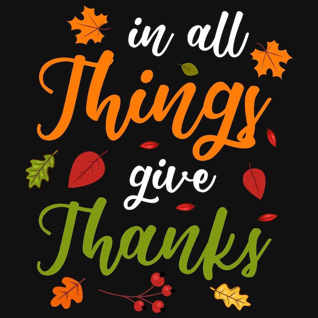 Thanksgiving typografie tshirt ontwerp