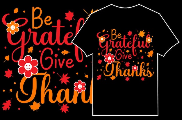 Thanksgiving typografische T-shirt Vector