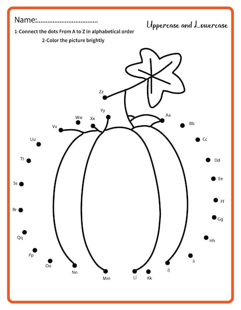 Thanksgiving verbind het stippenspel voor kinderen, afdrukbaar werkblad voor de herfstvakantie.