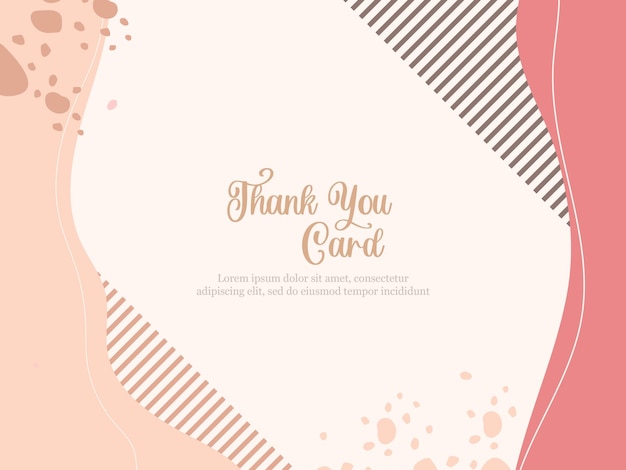 Thankyou card memphis style template design