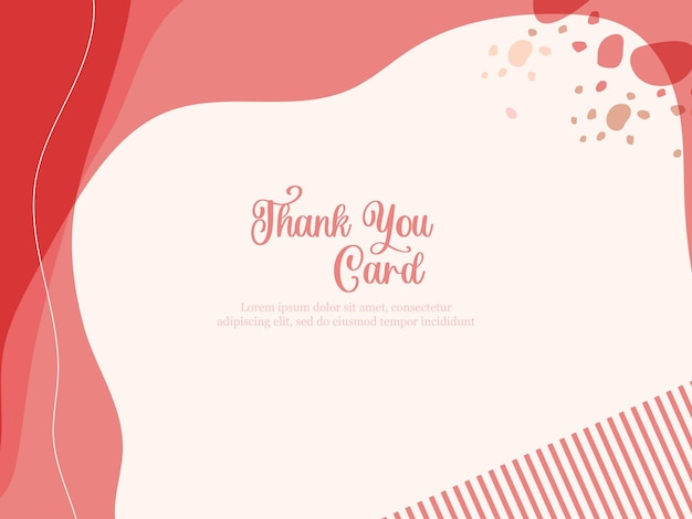 Thankyou card memphis style template design