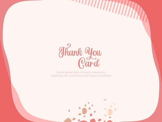 Thankyou card memphis style template design