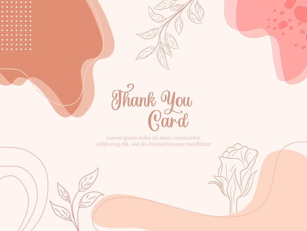 Thankyou Card Memphis Style Template Design