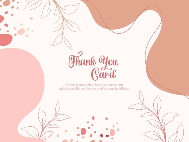 Thankyou card memphis style template