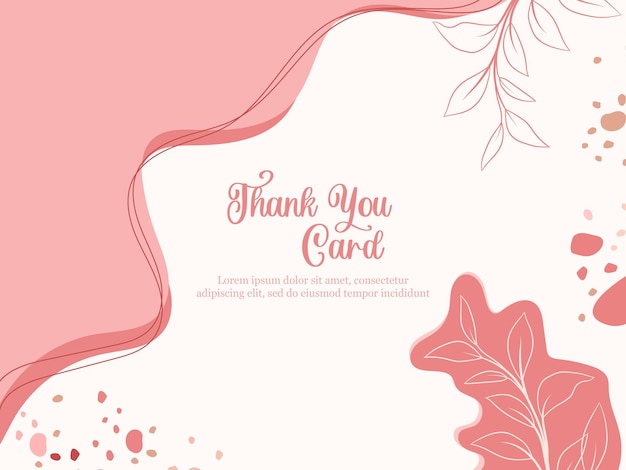 Thankyou card memphis style template