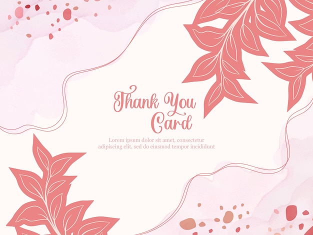 Vector thankyou card memphis style template