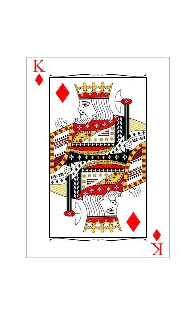 ベクトル 古典的なスタイルのダイヤモンドの王の美しいカード。