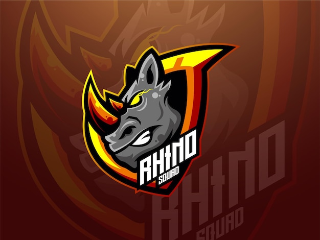 Вектор логотипа big rhino esport