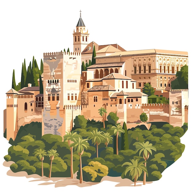 Vector the_citadel_of_aleppo_vector_illustration