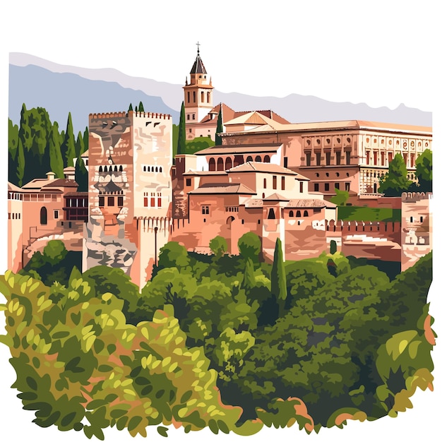 The_citadel_of_aleppo_vector_illustration