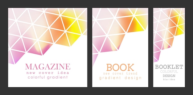 Обложка с градиентом красочное размытие идея баннера брошюры каталога или буклета шаблон для творческого дизайна