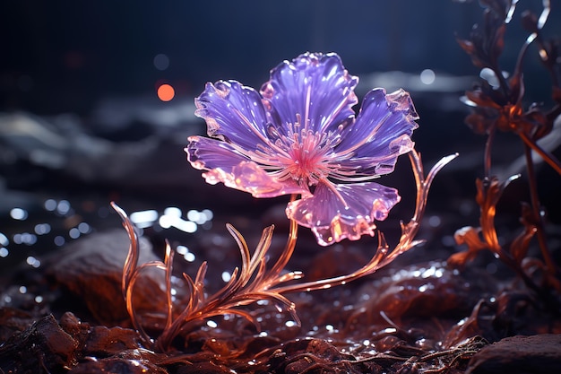 ベクトル 抽象的な背景の上にある装飾的な花園