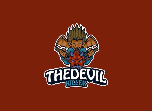 The Devil Killer Mascot Karakter Logo