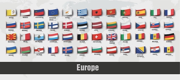 국가별로 나누어진 유럽 지도