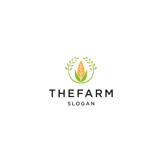 Вектор Шаблон векторной иконки логотипа фермы