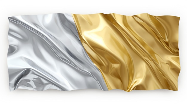Вектор Флаг золотого цвета с белым и золотым цветом