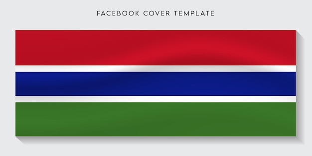 Фон обложки facebook флага страны гамбия