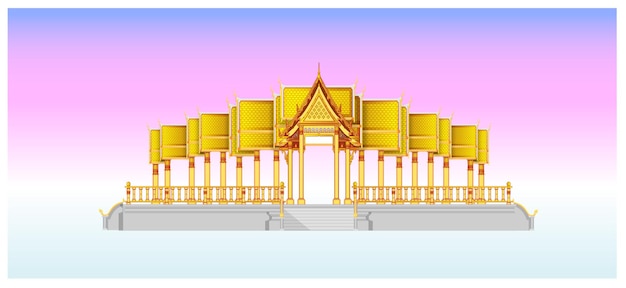 ベクトル グランドパレス (grand palace) はタイの首都バンコクの中心部にある建物の複合体です