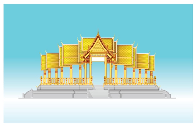 ベクトル グランドパレス (grand palace) はタイの首都バンコクの中心部にある建物の複合体です