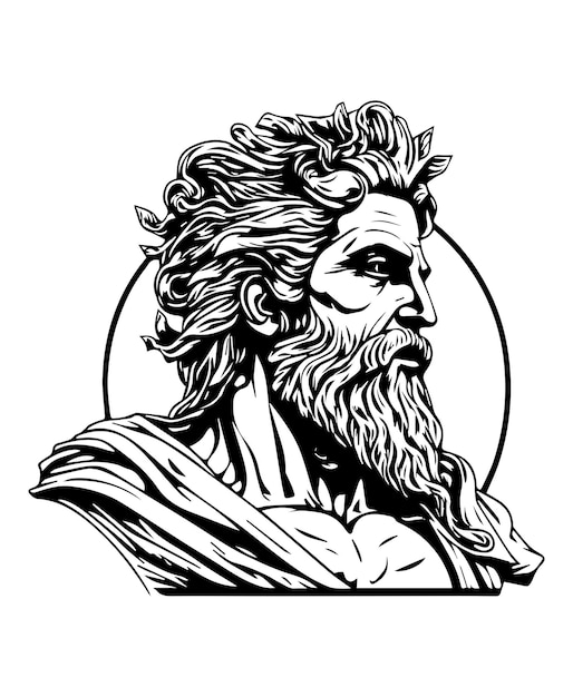 Вектор Вектор иллюстрации греческого бога зевса