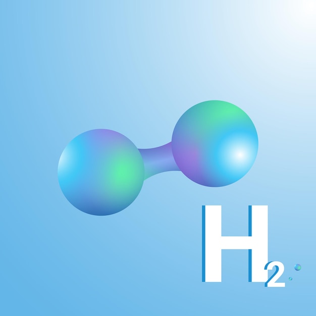 Вектор Молекула водорода h2