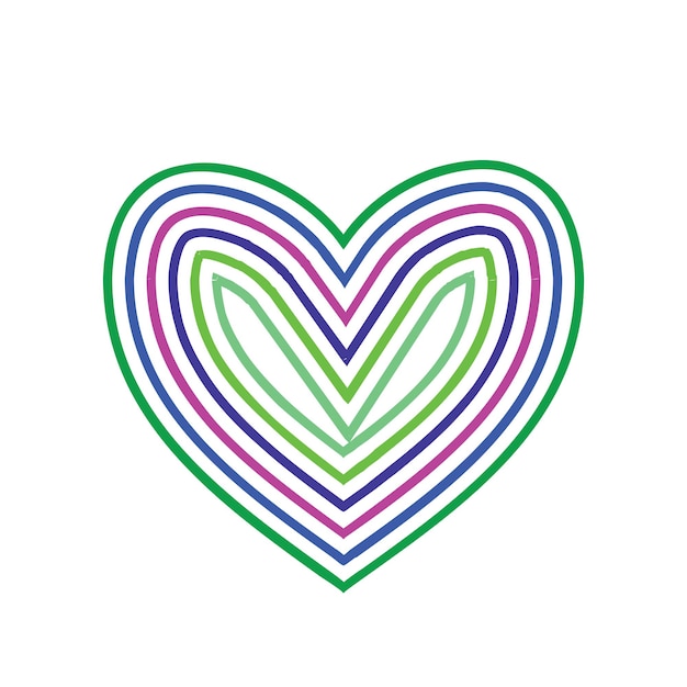 Логотип страстной любви похож на сердце, которое летает туда-сюда