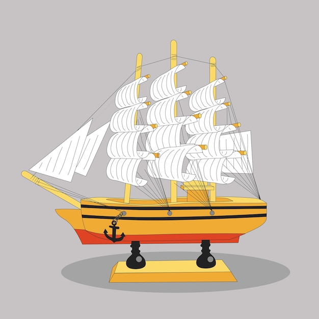 ベクトル 船の模型